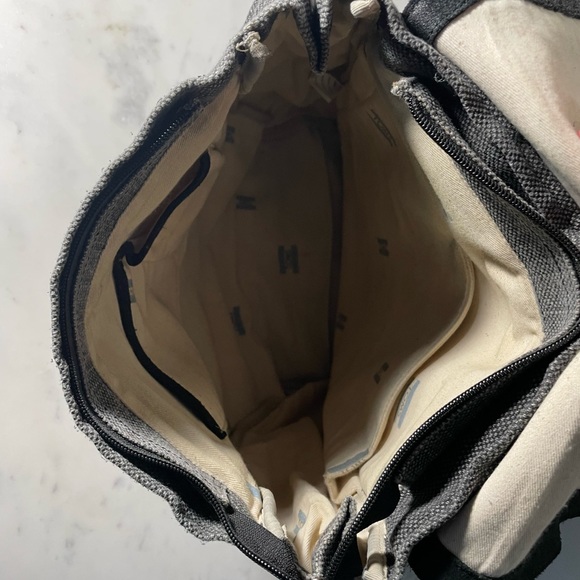 Toms backpack black leather gray canvas - Picture 6 of 6